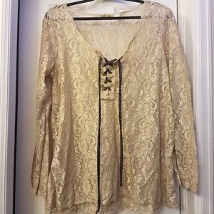 Flower Lace strechy Top